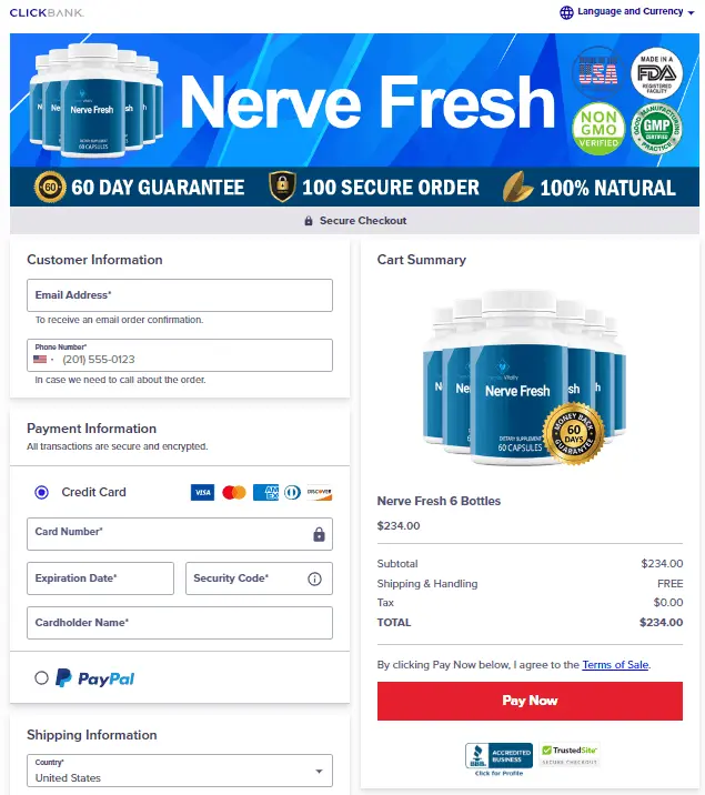 Nerve Fresh Checkout